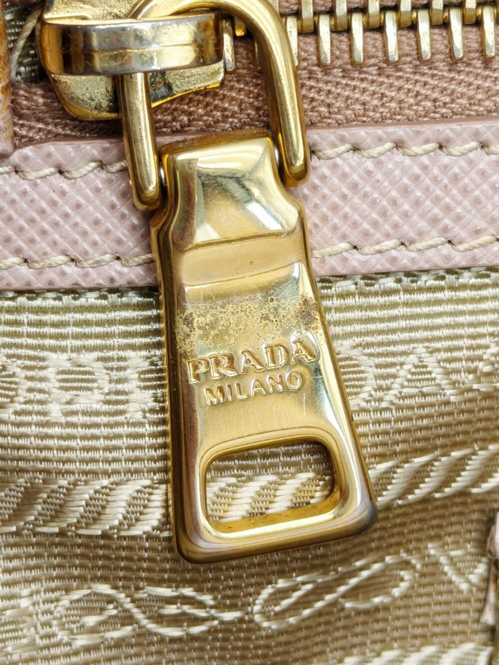 PRADA Saffiano Leather Large Tote Bag Pink Top Handle Work Laptop Office Bag - Picture 11 of 16